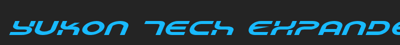 Yukon Tech Expanded Italic font